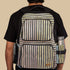 Multicolored with Shimmery Stripes Upcycled Handwoven Commuter Backpack (CBP0624-007) PS_W