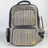 Multicolored with Shimmery Stripes Upcycled Handwoven Commuter Backpack (CBP0624-007) PS_W