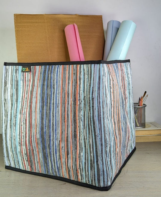 Upcycled Handwoven Collapsible Storage Basket Big (CSBB0424-012) PS_W