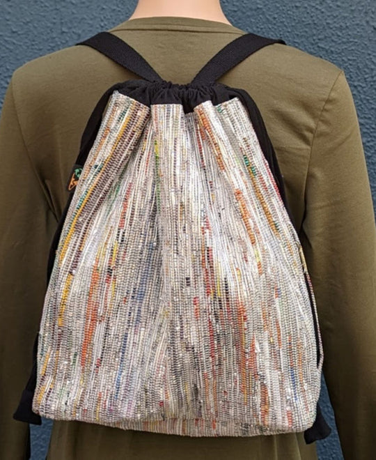 (NLBP0424-001) Upcycled Handwoven Light Backpack