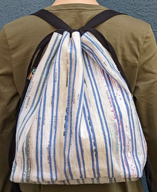 (NLBP0424-004) Upcycled Handwoven Light Backpack