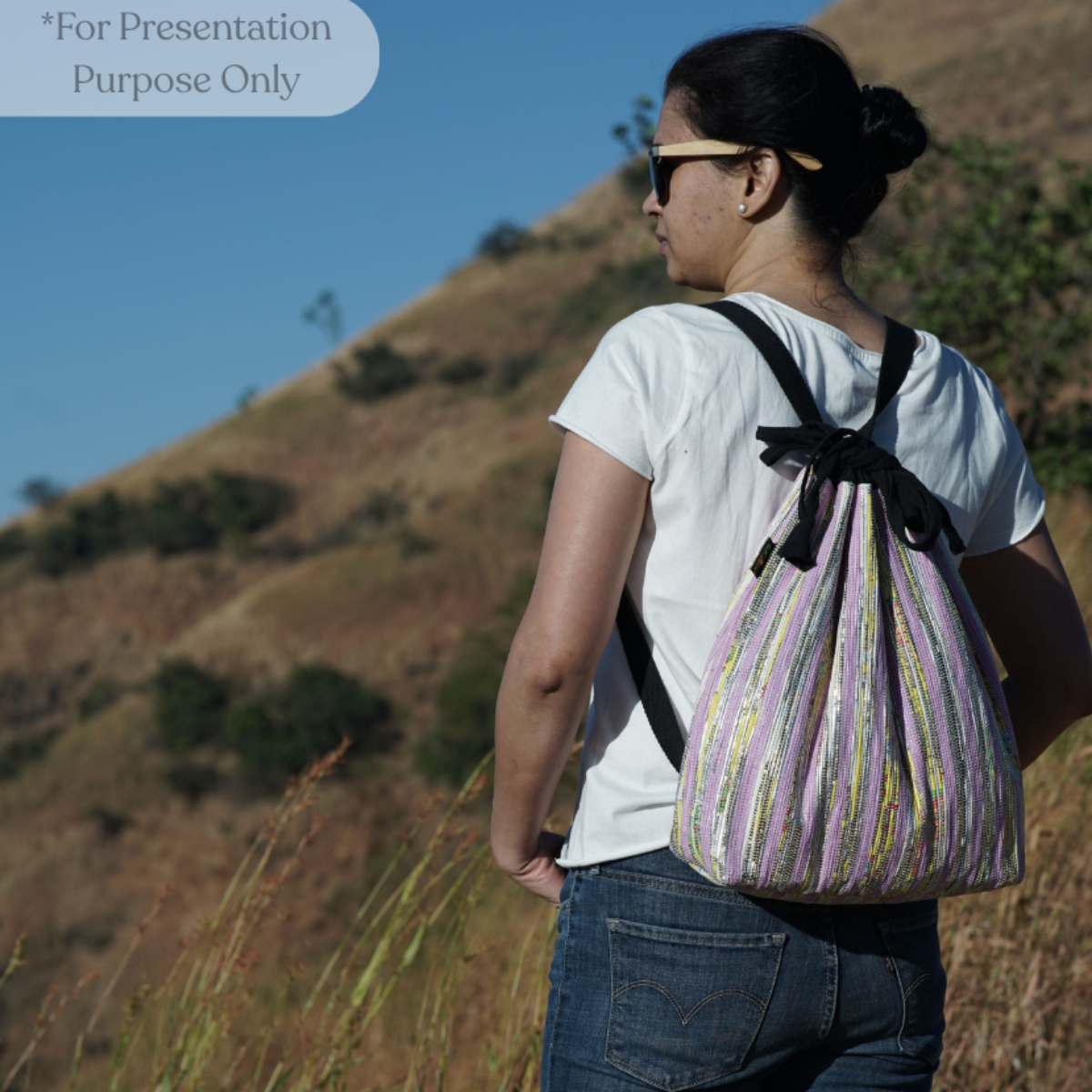 Upcycled Handcrafted Light Backpack (NLBP0826-002)