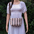 Orange Brown White Upcycled Origami Handcrafted Basketry Sling (NBB0824-003) PS_W