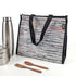 Red Blue White Upcycled Handwoven Lunch Bag (LB0824-013) PS_W