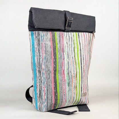 Upcycled Handcrafted Spartan Backpack (SBP0426-001) PS_W