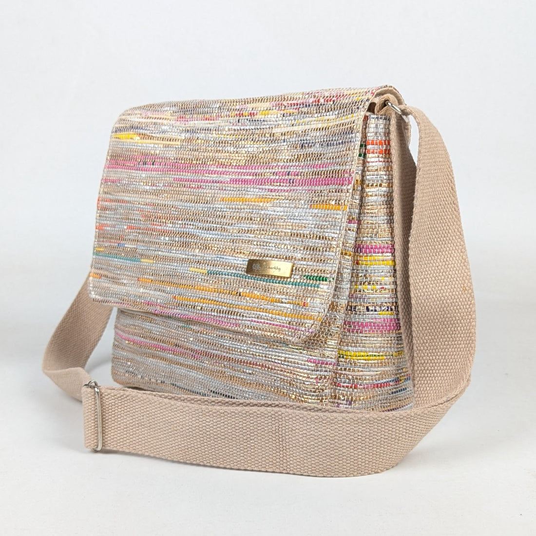 Upcycled Handcrafted Messenger Bag (MB0426-002) PS_W