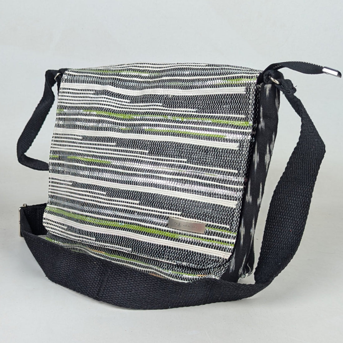 Upcycled Handcrafted Designer Messenger Bag (MBD0426-004) PS_W