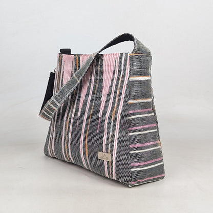 Upcycled Handcrafted Designer Trapeze Tote (TTD0626-001) PS_W