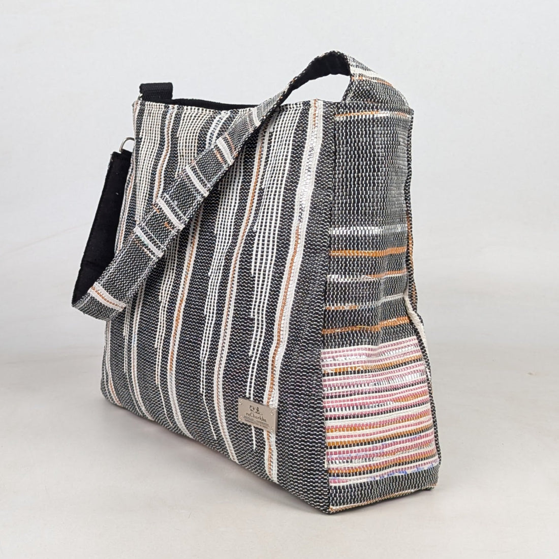 Upcycled Handcrafted Designer Trapeze Tote (TTD0626-005) PS_W