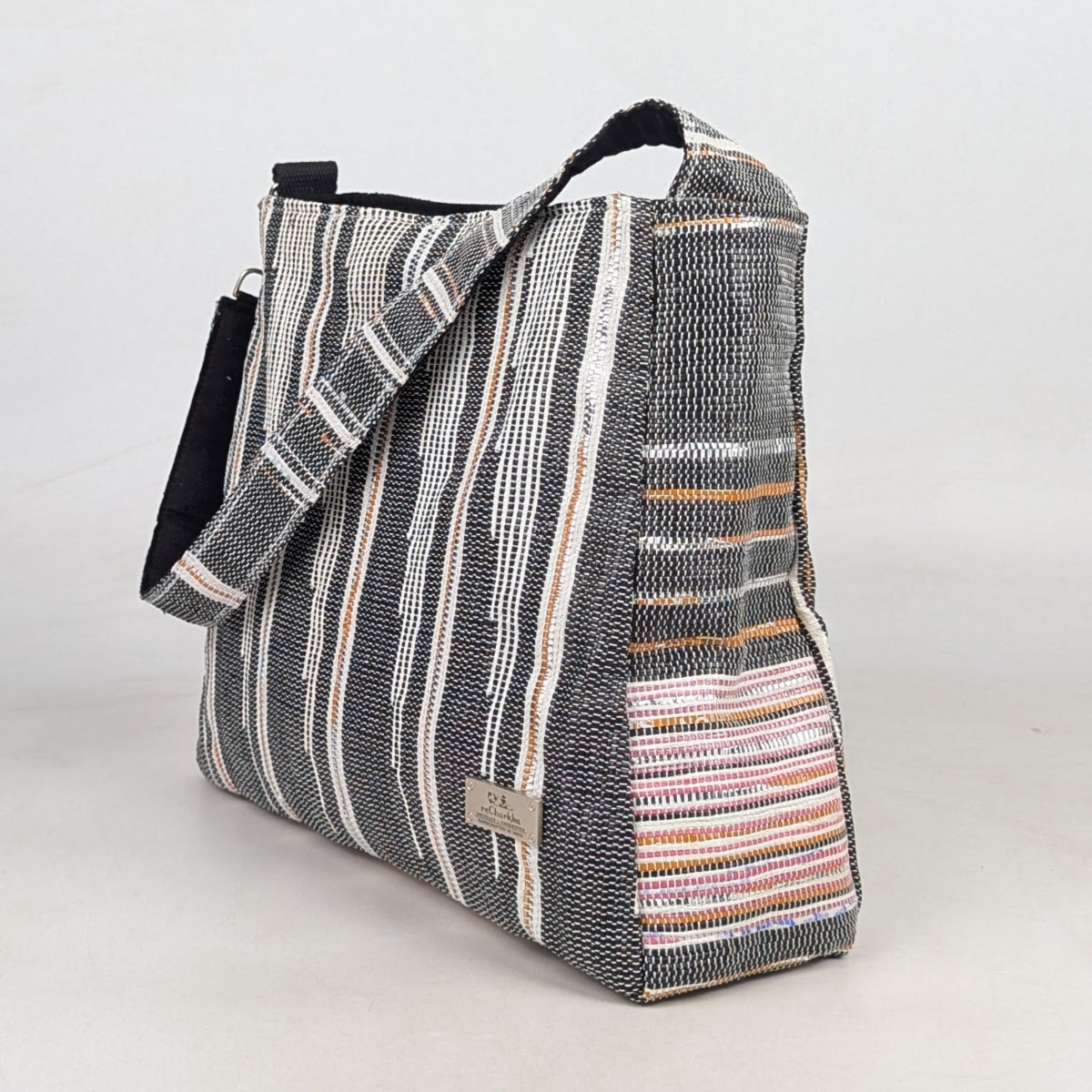 Upcycled Handcrafted Designer Trapeze Tote (TTD0626-005) PS_W