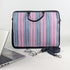 Pink Blue Striped Upcycled Handwoven Laptop Sleeve 16 inch (LSB161124-006) PS_W