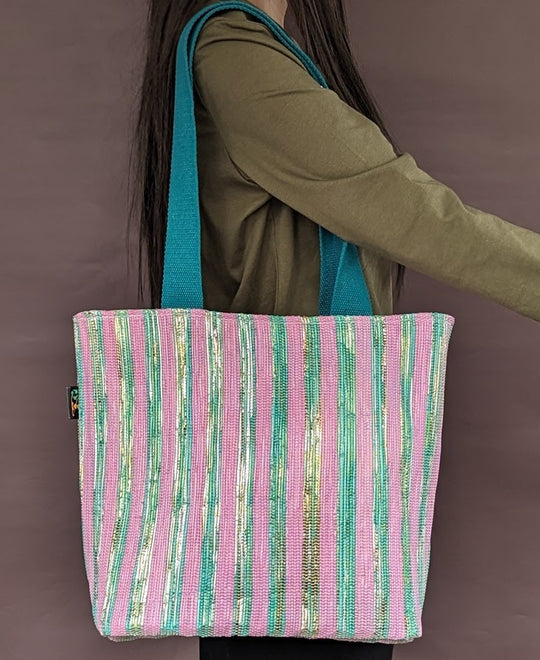 Upcycled Handwoven Shopper Tote (ST0424-023) PS_W
