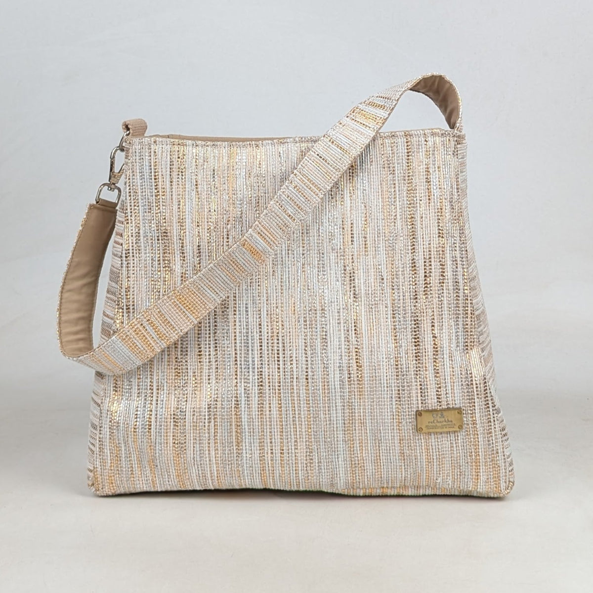 Premium Upcycled Handcrafted Trapeze Tote (TT0626-010) PS_W
