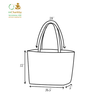 Upcycled Handcrafted Shopper Tote (ST0626-006)