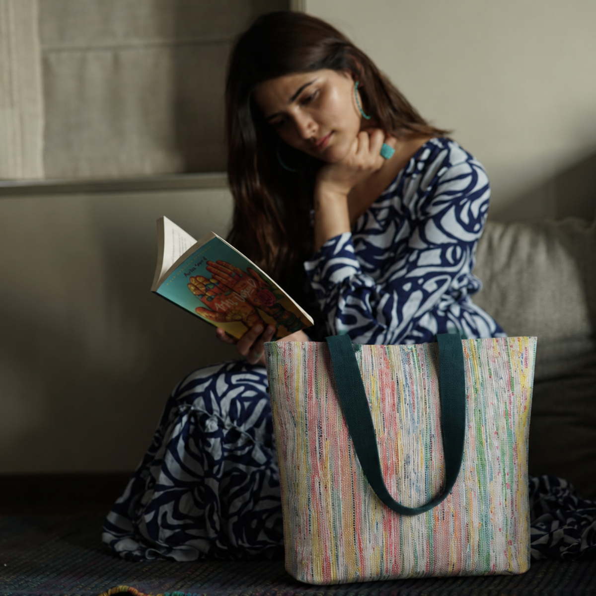 Upcycled Handcrafted Shopper Tote (ST0626-006)