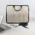 Shimmery Golden White Upcycled Handwoven Laptop Sleeve 16 inch (LSB160225-005) PS_W