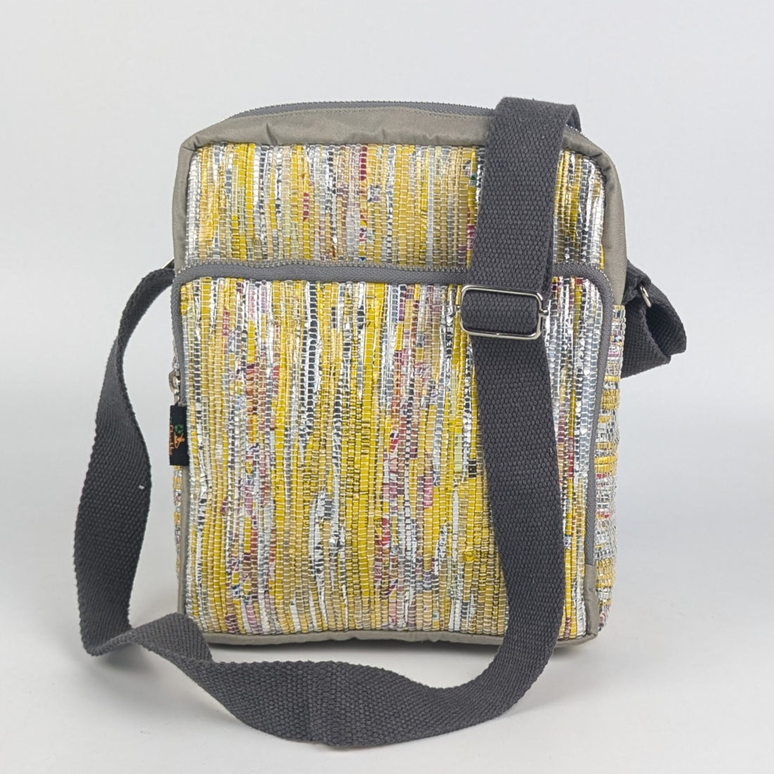 Shimmery Multicolored Upcycled Handwoven Cross Body Sling (CBS0125-003) PS_W