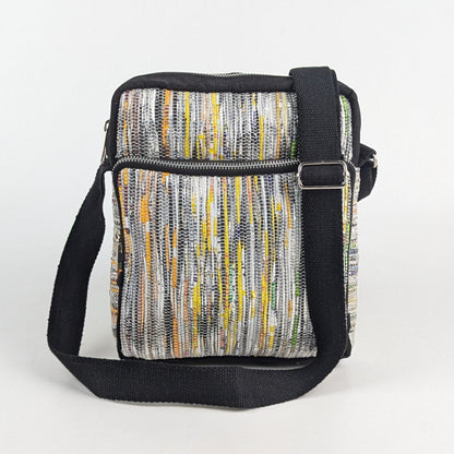 Shimmery Multicolored Upcycled Handwoven Cross Body Sling (CBS0225-006) PS_W