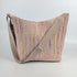 Shimmery Pink Golden Striped   Upcycled Handwoven Eclipse Jhola Tote (EJ0325-013) PS_W
