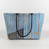 Shimmery Silver Blue Black Upcycled Handwoven Designer Office Tote (OTD0225-001) PS_W