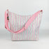 Shimmery Silver Pink Striped Upcycled Handwoven Eclipse Jhola Tote (EJ0125-014) PS_W