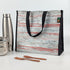 Shimmery Silver Red Upcycled Handwoven Lunch Bag (LB0225-009) PS_W