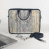 Silver with Black and Maggi Mix Upcycled Handwoven Laptop Sleeves 14 inches (LSB140225-008) PS_W