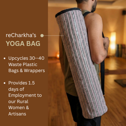 Upcycled Handwoven Yoga Mat Bag (YB0326-007) PS_W