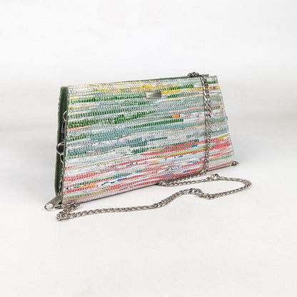Upcycled Handcrafted Trapeze Clutch (TC0326-005)