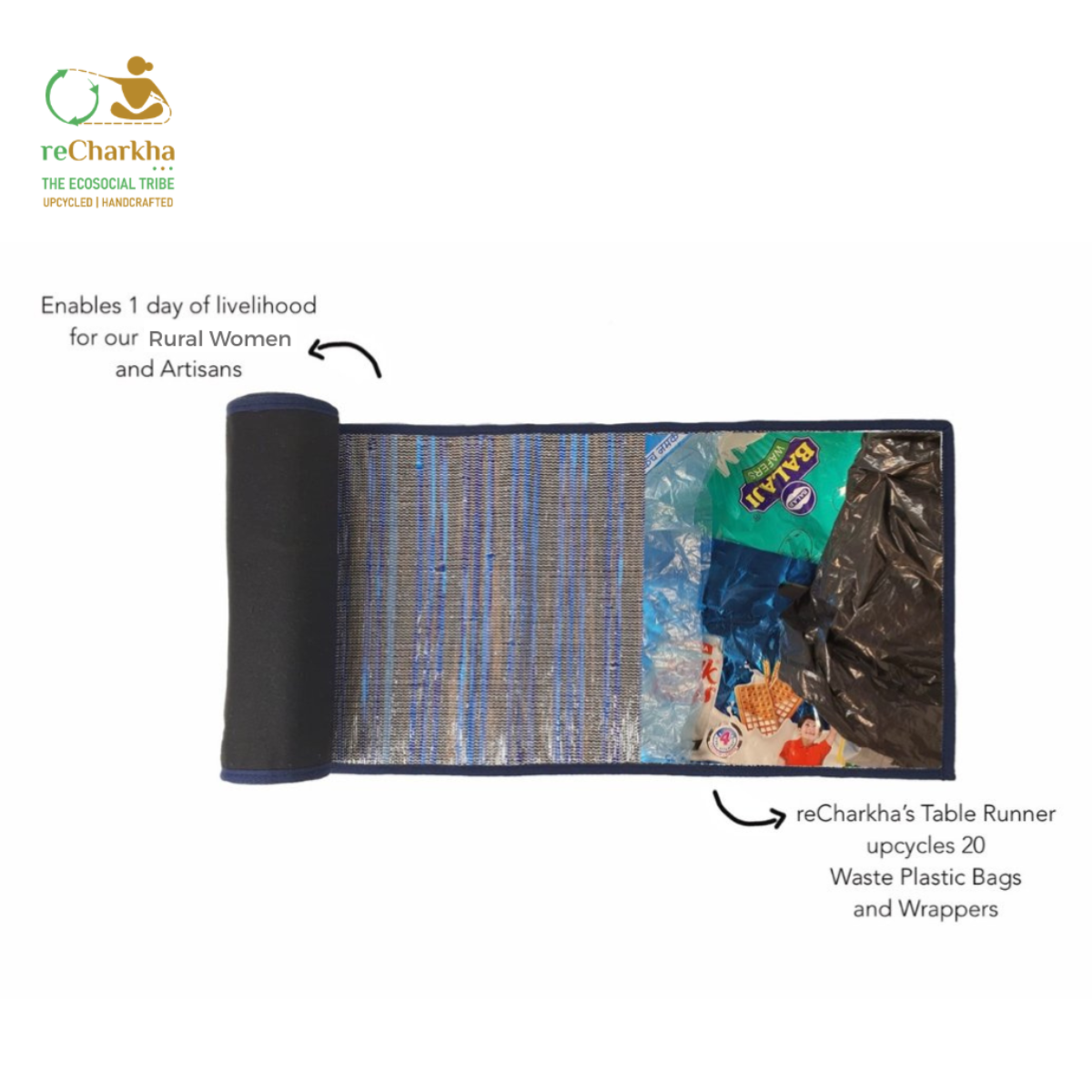 Upcycled Handcrafted Table Runner (TR0626-007) PS_W