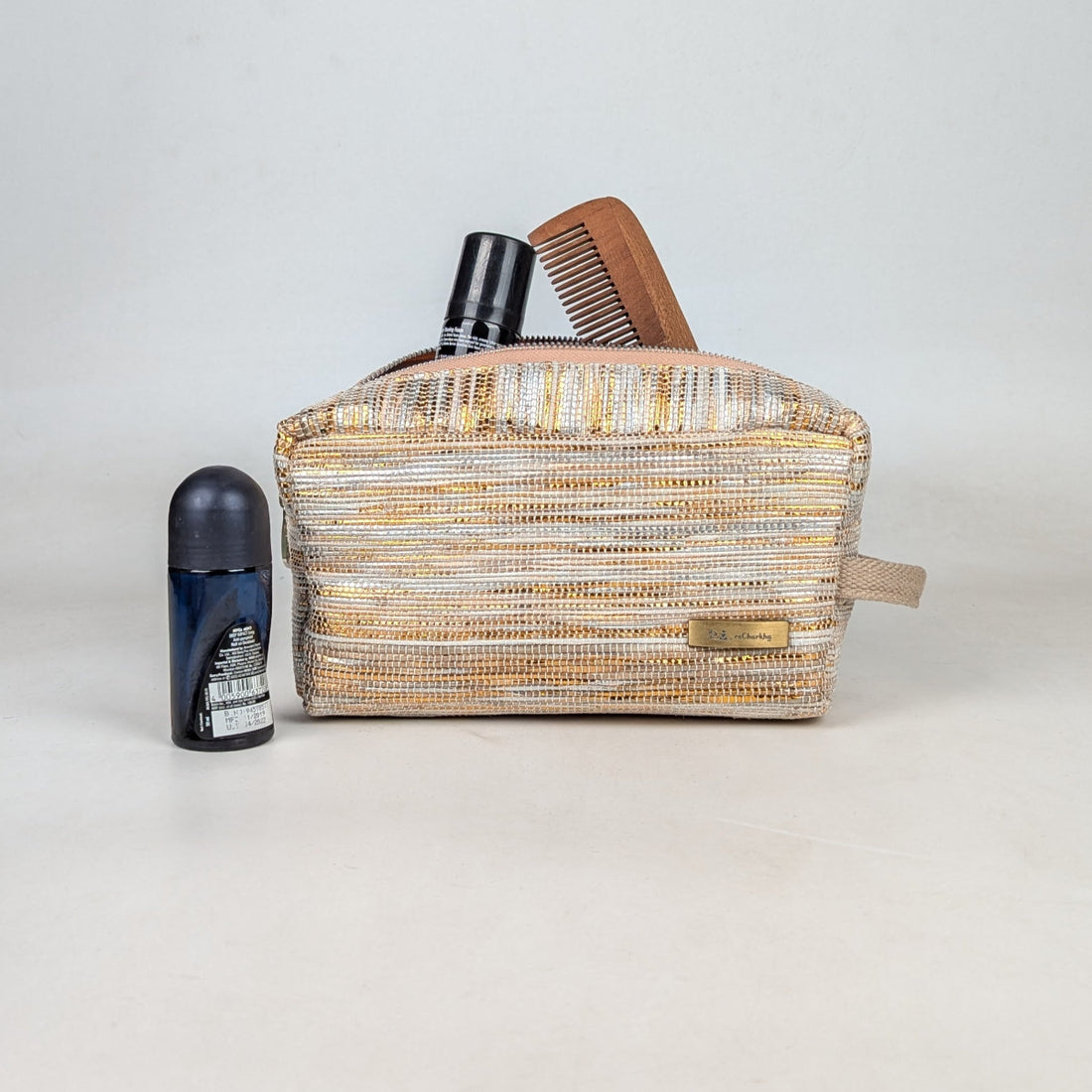 Upcycled Handcrafed Travel Pouch (TK0326-022) PS_W