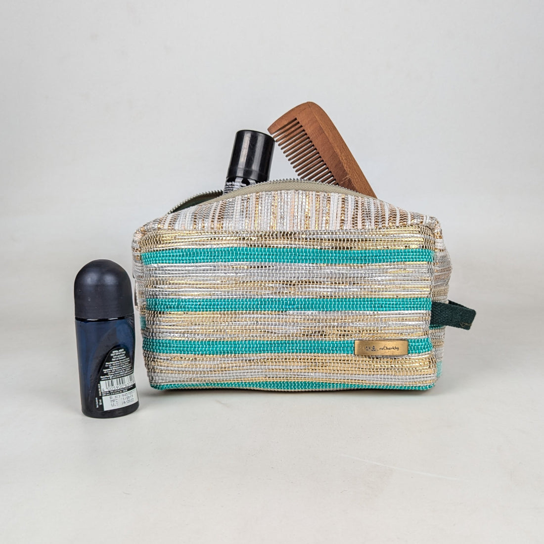 Upcycled Handcrafed Travel Pouch (TK0326-026) PS_W