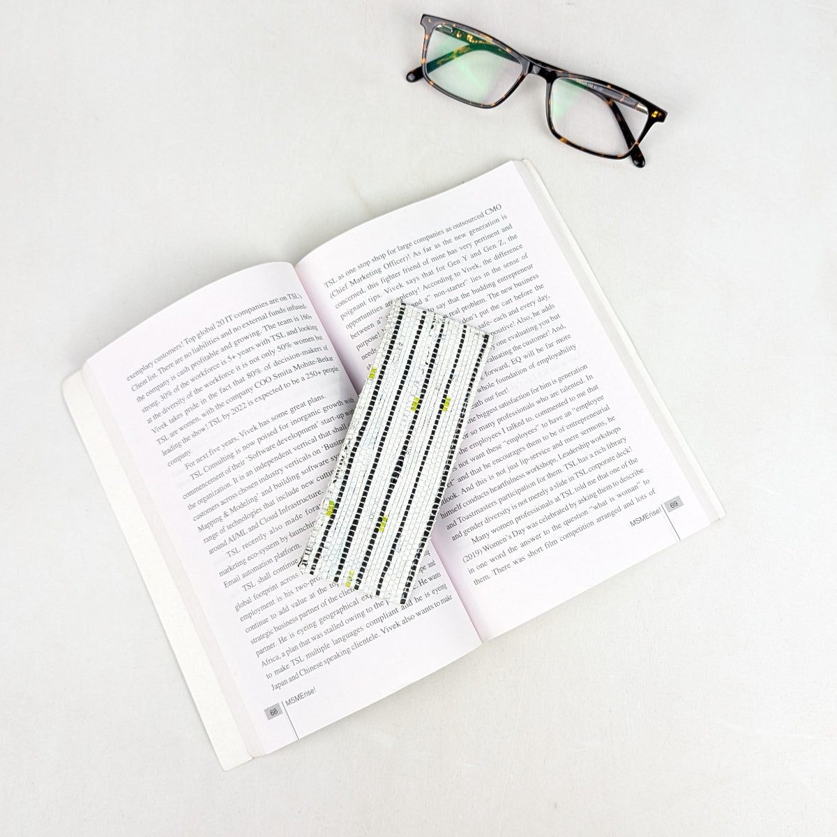 Upcycled Handcrafted Bookmark (BM0826-007) 