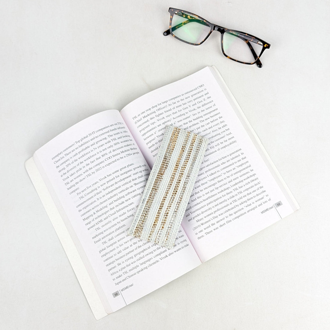 Upcycled Handcrafted Bookmark (BM0826-008) 