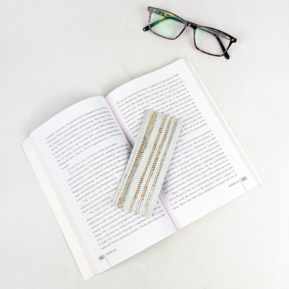 Upcycled Handcrafted Bookmark (BM0826-008) 