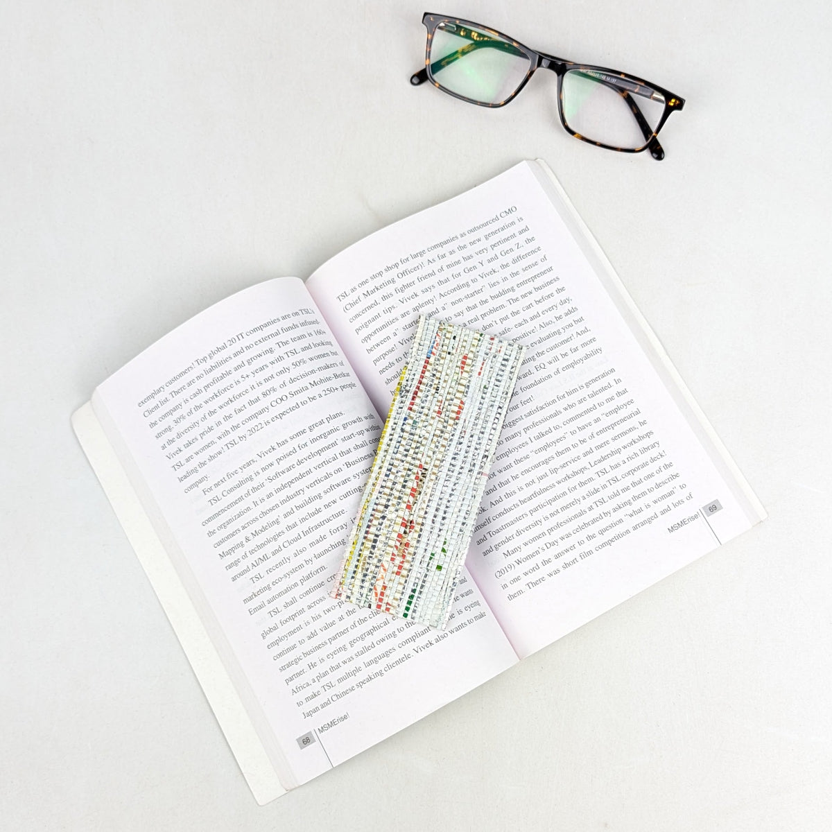 Upcycled Handcrafted Bookmark (BM0826-009) 