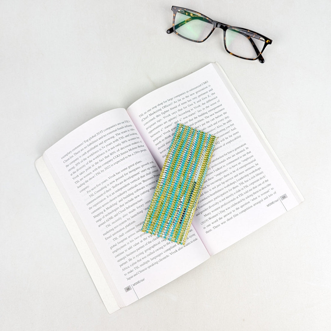 Upcycled Handcrafted Bookmark (BM0826-010) 