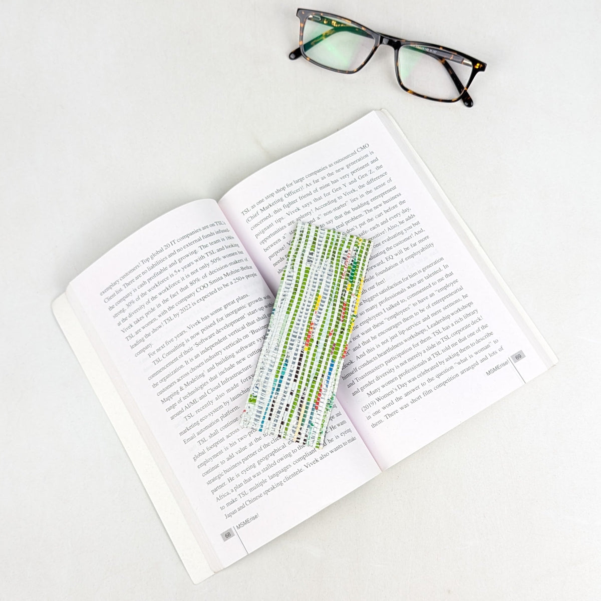 Upcycled Handcrafted Bookmark (BM0826-014) 