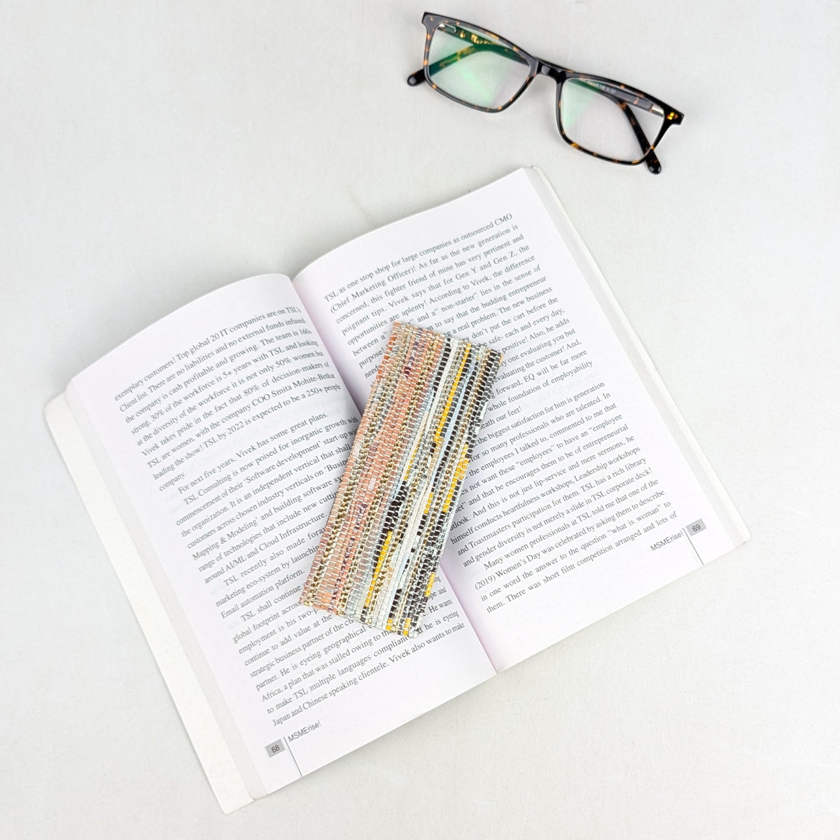 Upcycled Handcrafted Bookmark (BM0826-015) 