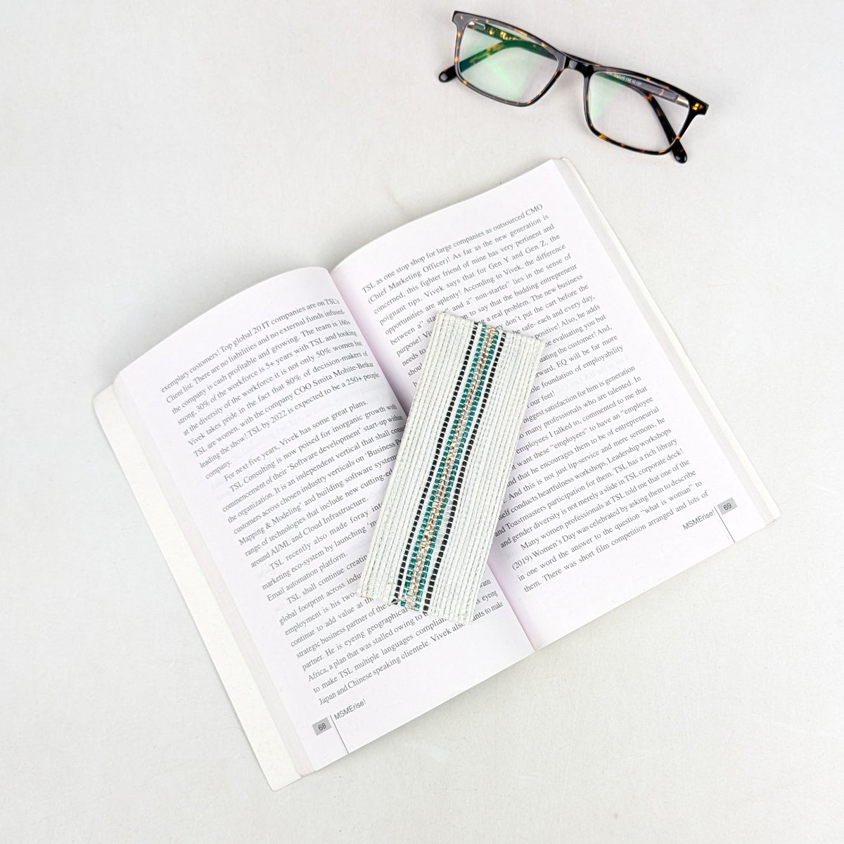 Upcycled Handcrafted Bookmark (BM0826-016) 