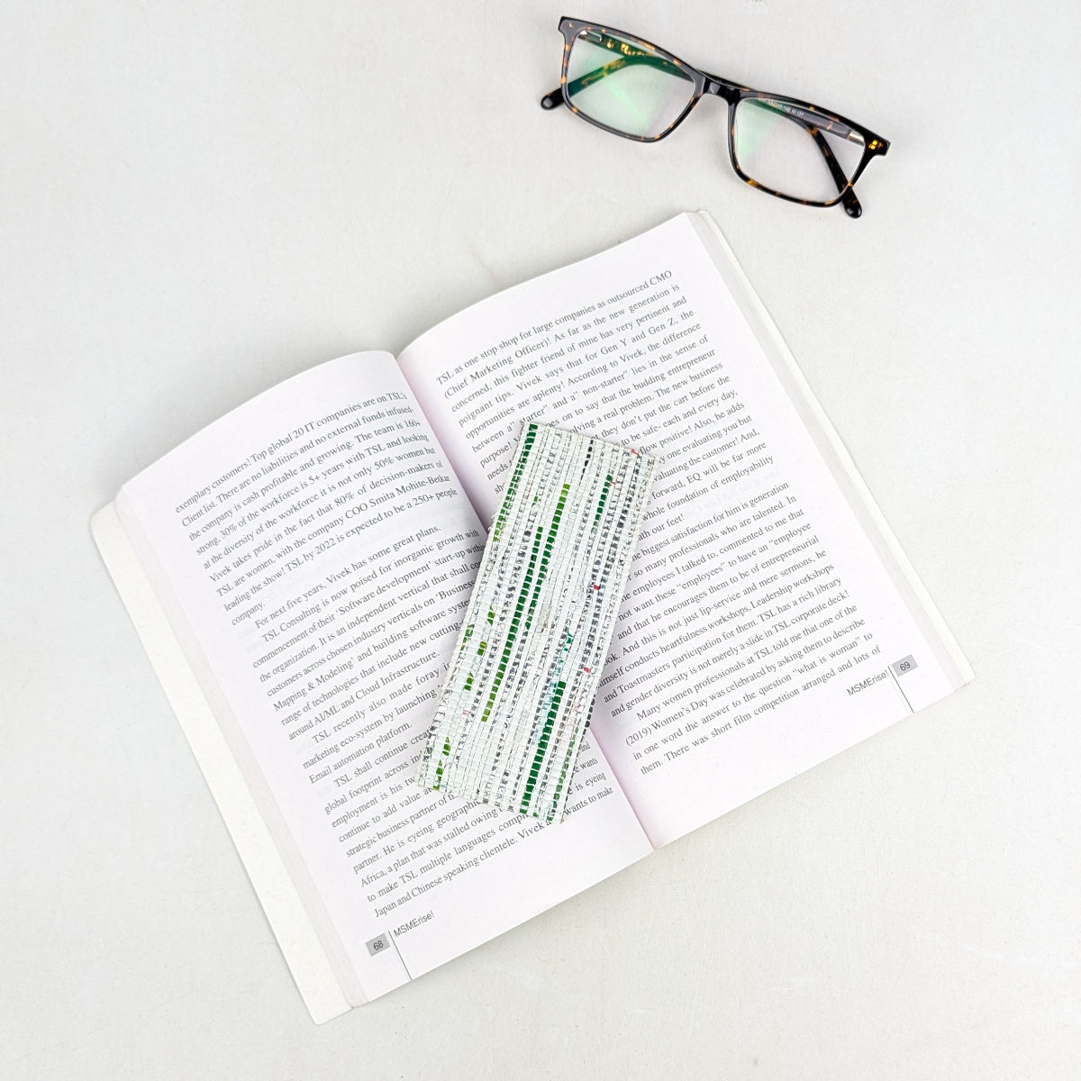 Upcycled Handcrafted Bookmark (BM0826-017) 