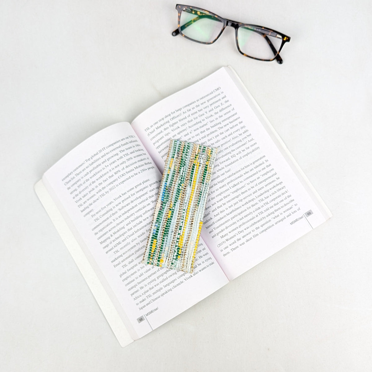 Upcycled Handcrafted Bookmark (BM0826-021) 