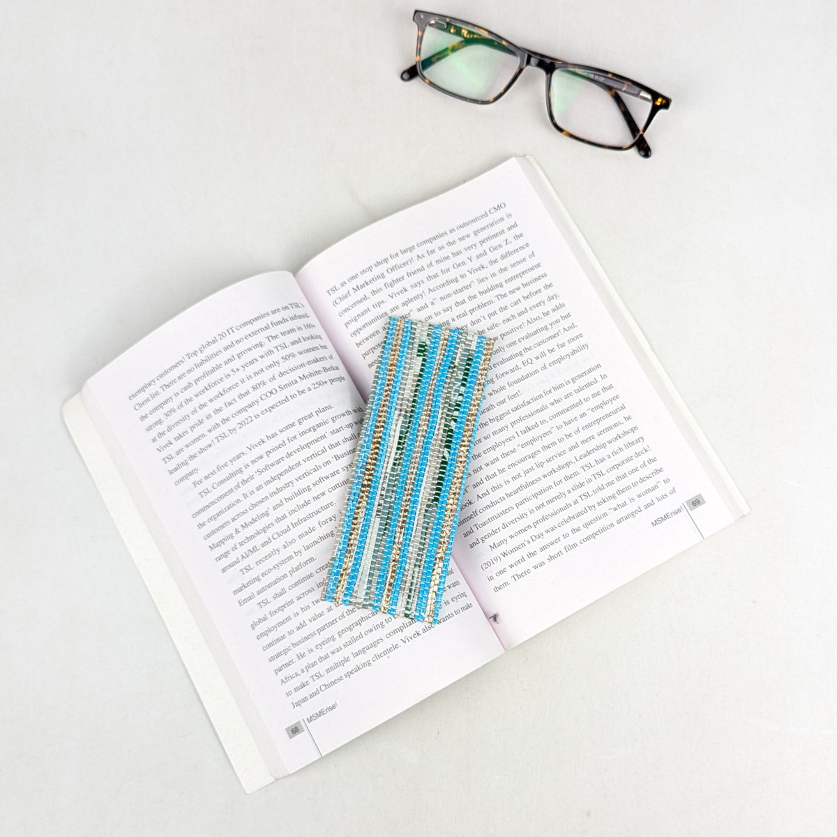 Upcycled Handcrafted Bookmark (BM0826-026) 