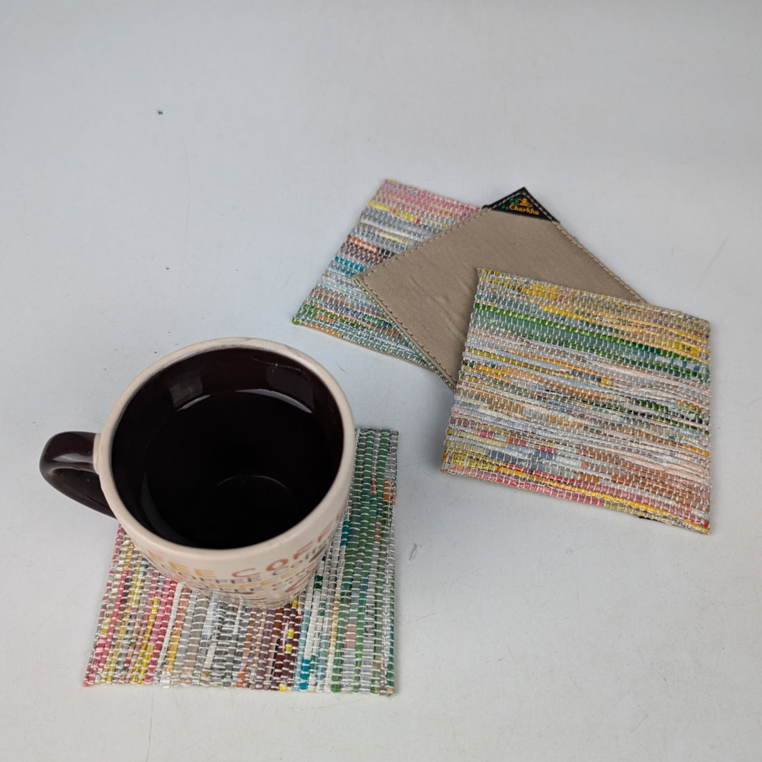 Upcycled Handcrafted Coaster (C0825-003) PS_W