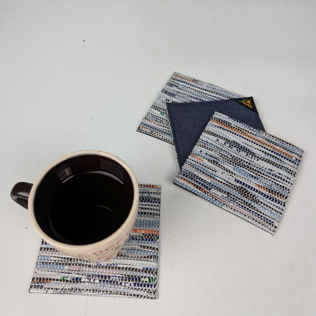 Upcycled Handcrafted Coaster (C0825-004) PS_W