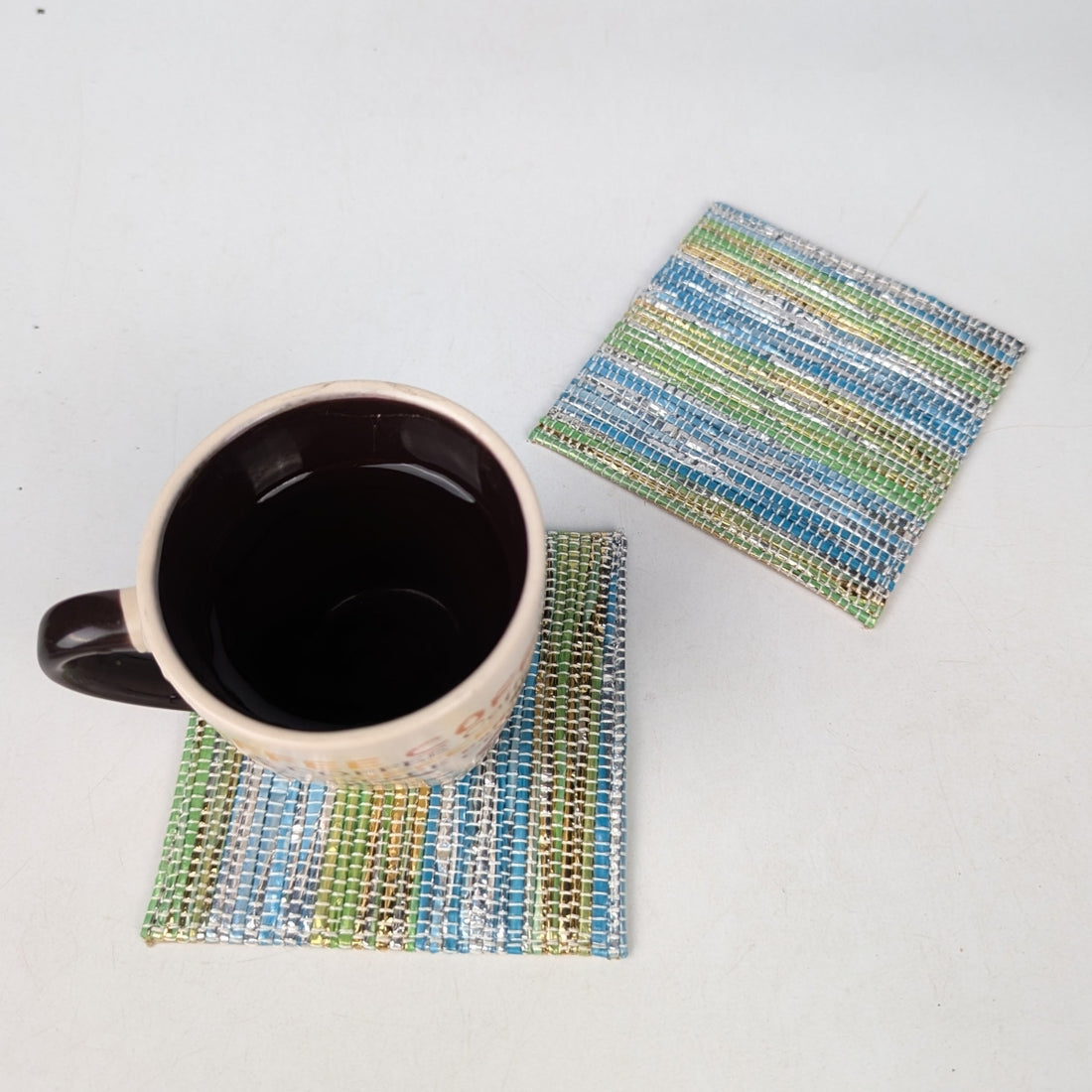 Upcycled Handcrafted Coaster (C0825-006) PS_W