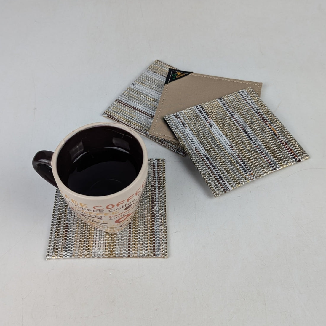 Upcycled Handcrafted Coaster (C1025-006) PS_W