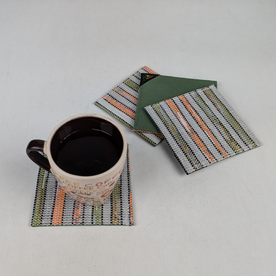 Upcycled Handcrafted Coaster (C1025-010) PS_W