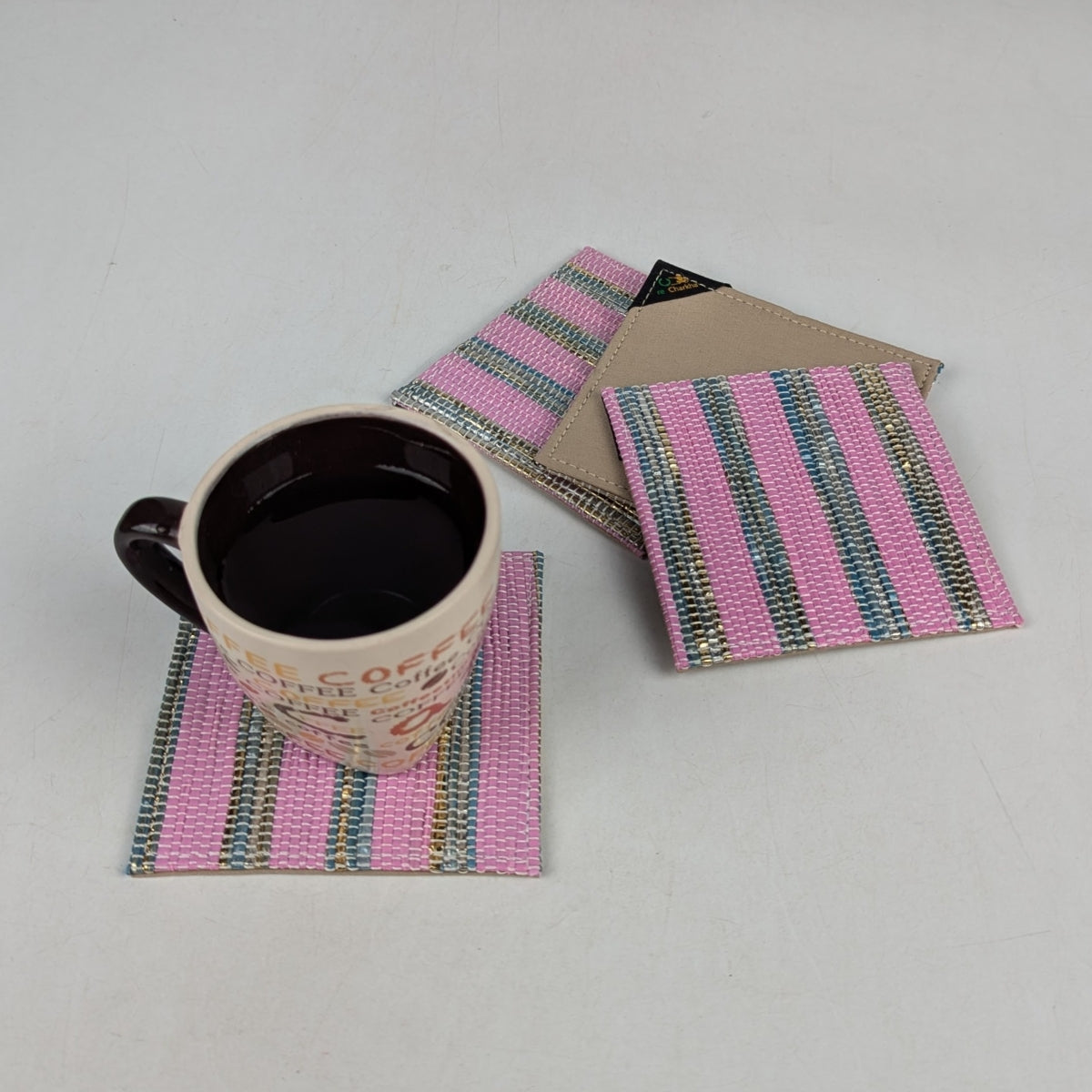 Upcycled Handcrafted Coaster (C1025-012) PS_W
