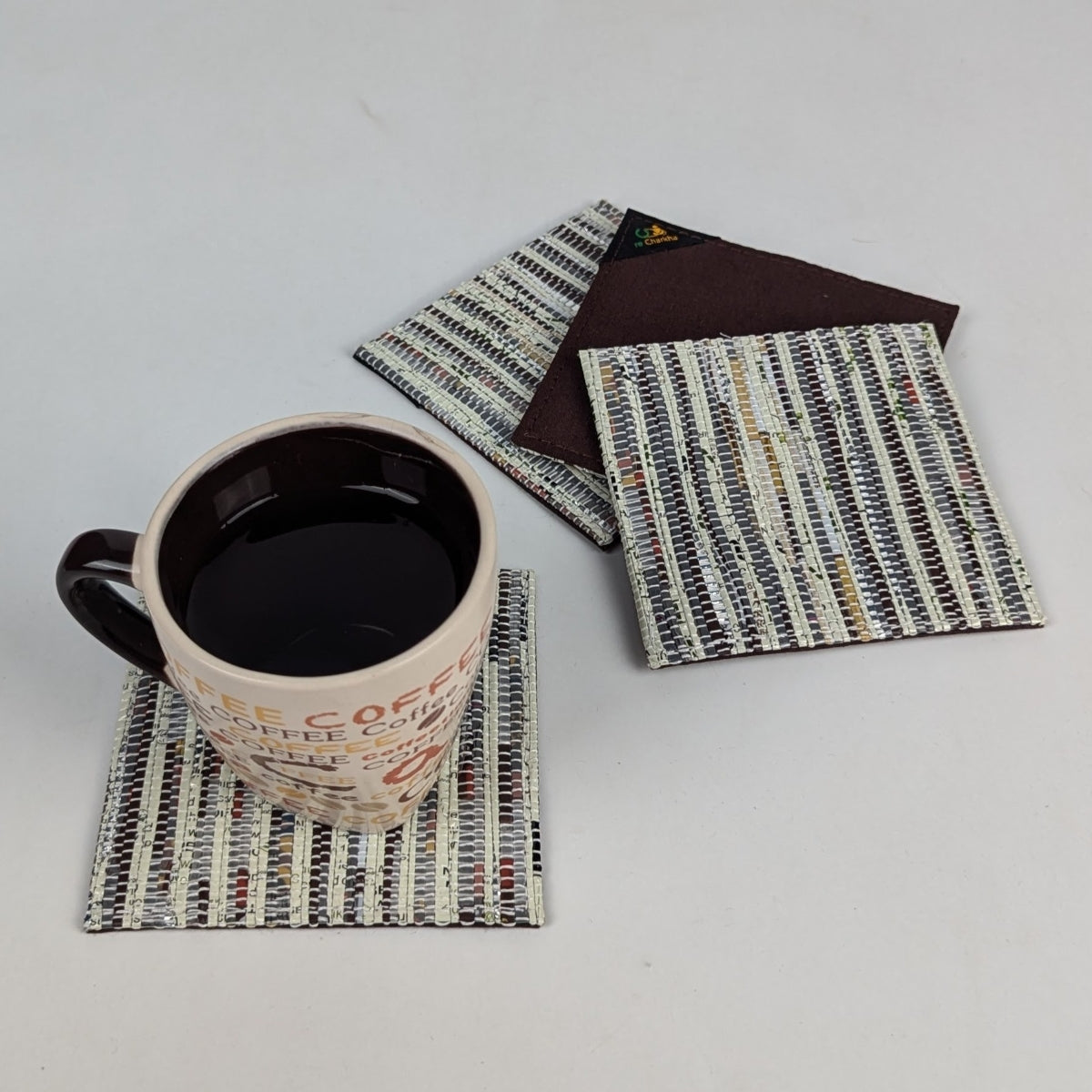 Upcycled Handcrafted Coaster (C1225-011) PS_W